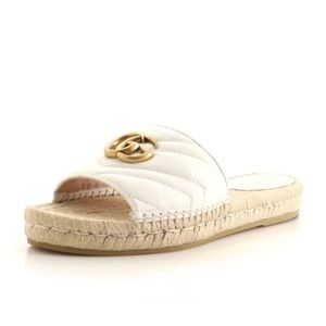 Gucci. GG Marmont Espadrilles Sandals. Size 37.5. No Box.